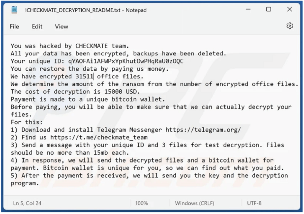 CheckMate ransomware targets popular file-sharing protocol