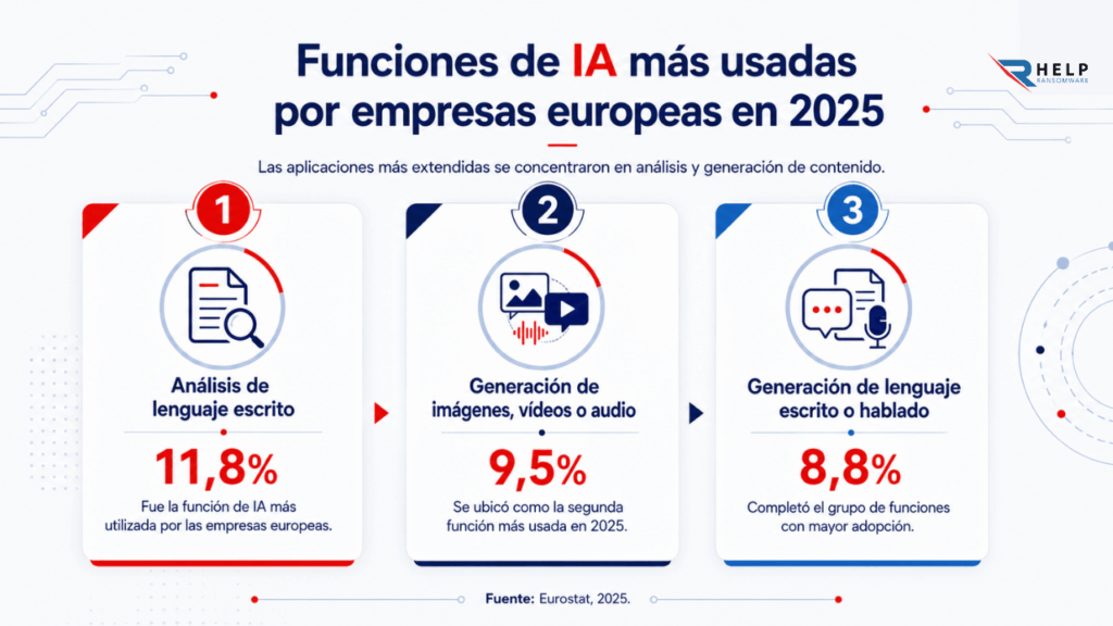 Helpransomware Funciones más usadas por empresas