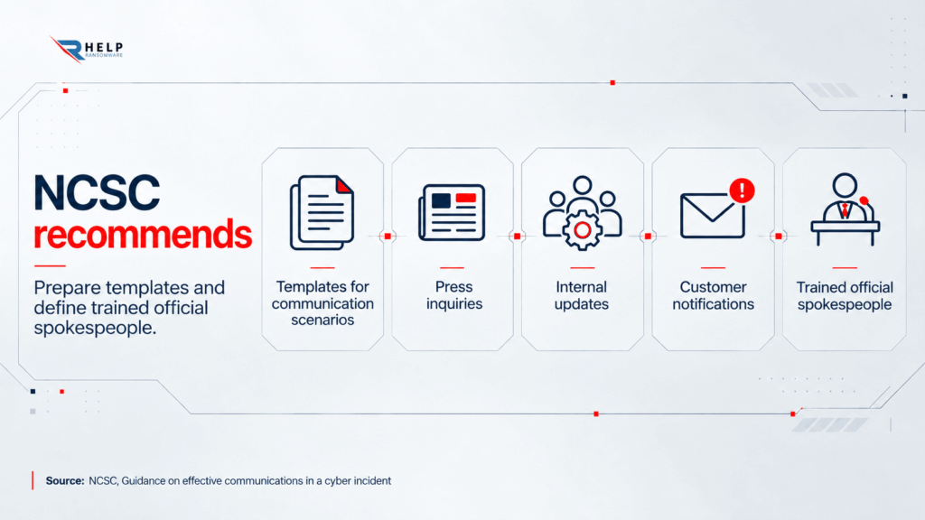 NCSC cyber crisis communication Helpransomware